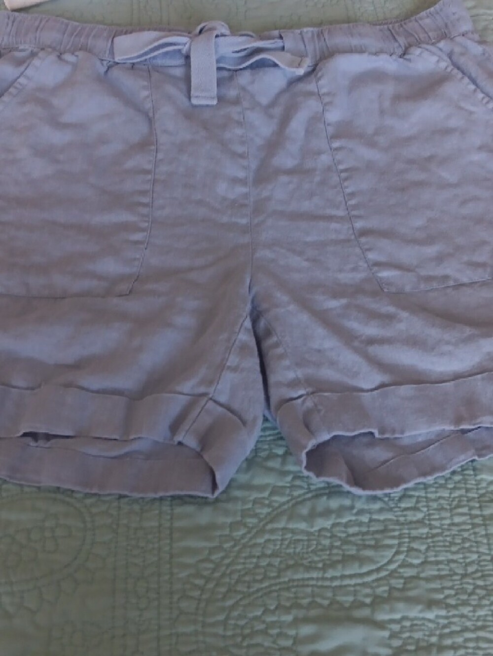 Bundle of 3. Pair Ladies High-Rise Drawstring Linen/Cotton Shorts.All Small - Picture 7 of 12